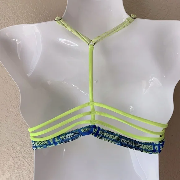 MAAJI Reversible Art Essence Print Strappy Bikini Top Size M - Picture 6 of 6